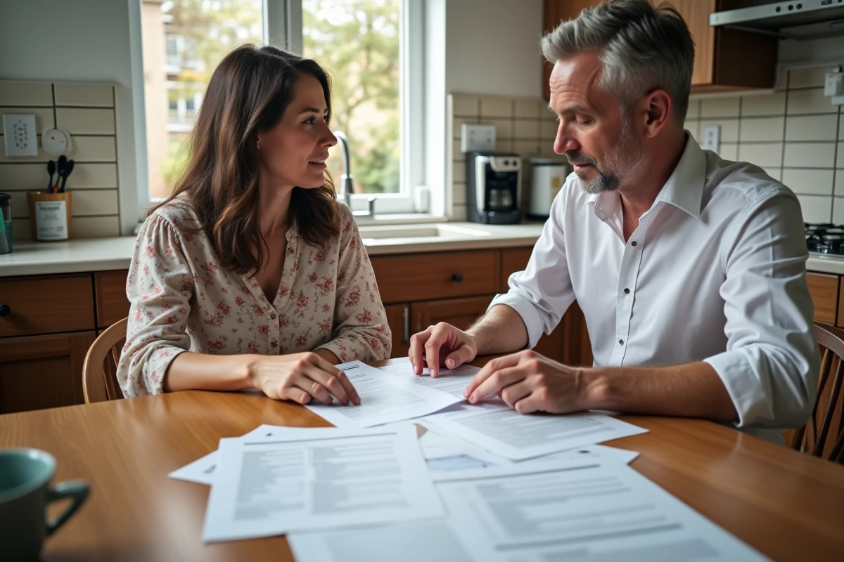 Couple analysant les documents d'attribution de logement social et les droits face au bailleur