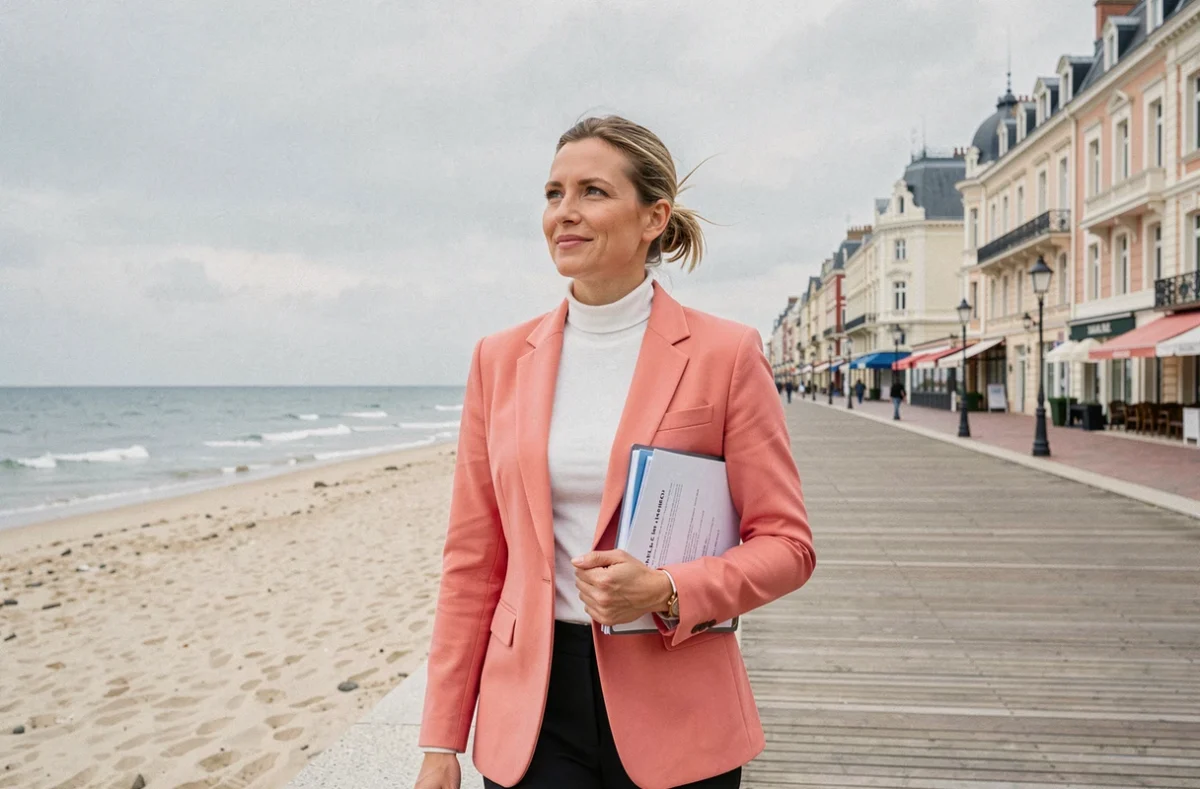 Agente Immo de France Les Sables-d'Olonne sur la promenade au bord de l'Atlantique