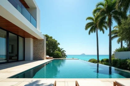 Villa de luxe à vendre à Koh Samui avec piscine à débordement face à la mer de Thaïlande