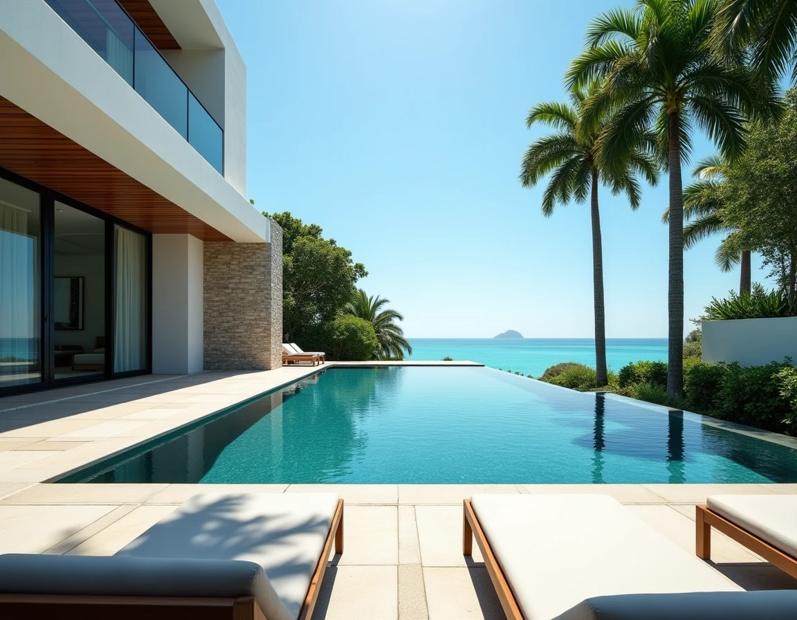 Villa de luxe à vendre à Koh Samui avec piscine à débordement face à la mer de Thaïlande